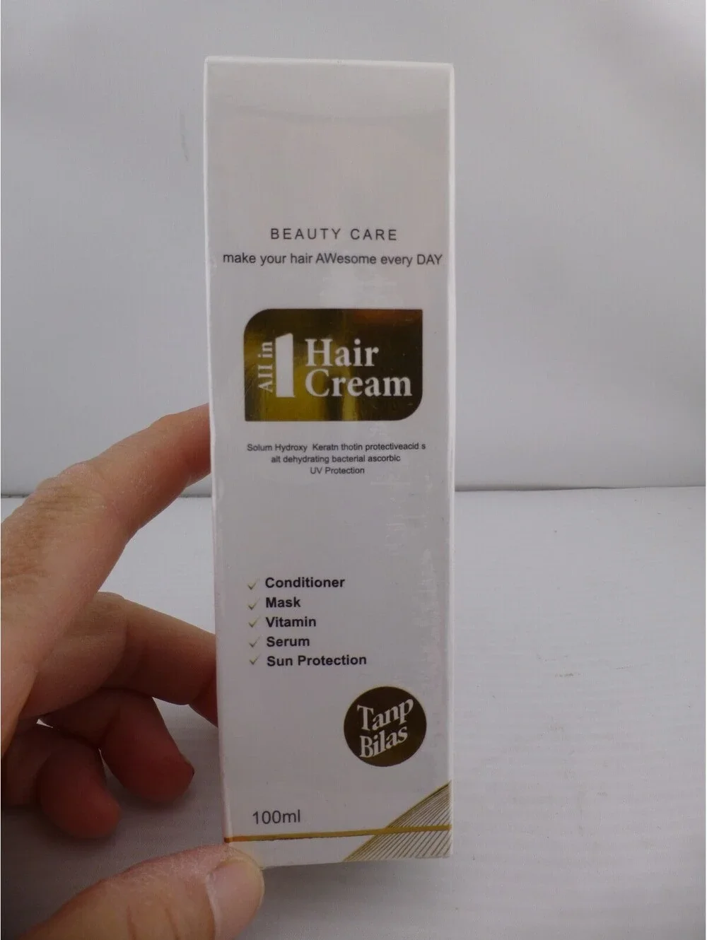 Tanp Bilas All in 1 Hair Cream Mask 100ml Deep Moisturizing Damage Repair UV Q8
